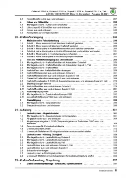 SKODA Octavia 2004-2013 4-Zyl. Dieselmotor TDI 140-170 PS Reparaturanleitung PDF