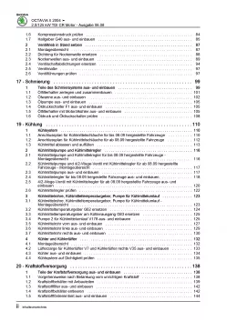 SKODA Octavia Typ 1Z 2004-2013 4-Zyl. Dieselmotor 170 PS TDI Reparaturanleitung