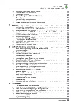 SKODA Octavia 1Z 2004-2013 4-Zyl. Dieselmotor 170 PS TDI Reparaturanleitung PDF