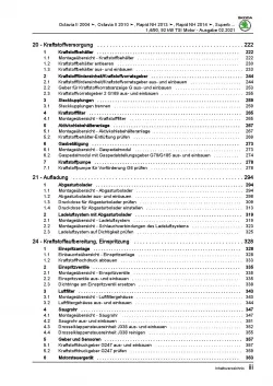 SKODA Octavia 1Z 2004-2013 1,4l Benzinmotor 122-125 PS Reparaturanleitung PDF