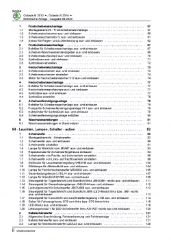 SKODA Octavia (12-20) Elektrische Anlage Elektrik Systeme Reparaturanleitung PDF