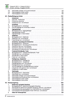 SKODA Octavia Typ 5E 2012-2020 Fahrwerk Achsen Lenkung Reparaturanleitung PDF