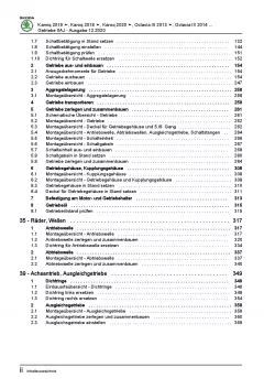 SKODA Octavia 5E 2012-2020 6 Gang Schaltgetriebe 0AJ Kupplung Reparaturanleitung