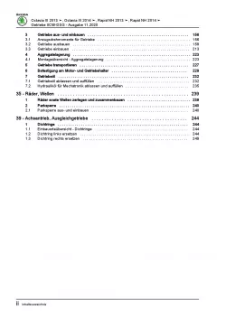 SKODA Octavia 5E (12-20) 7 Gang Automatikgetriebe DSG DKG 0CW Reparaturanleitung