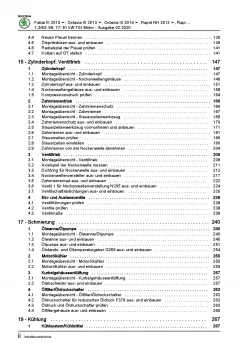 SKODA Octavia 2012-2020 4-Zyl. 1,2l Benzinmotor 85-110 PS Reparaturanleitung PDF