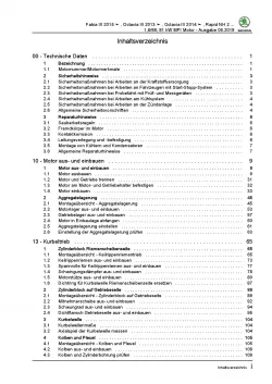 SKODA Octavia 2012-2020 4-Zyl. 1,6l Benzinmotor 90-110 PS Reparaturanleitung PDF