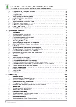 SKODA Octavia 2012-2020 1,8l 2,0l Benzinmotor 179-245 PS Reparaturanleitung PDF