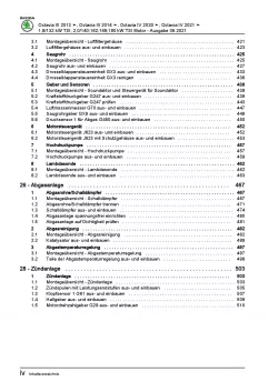 SKODA Octavia 2012-2020 1,8l 2,0l Benzinmotor 179-245 PS Reparaturanleitung PDF