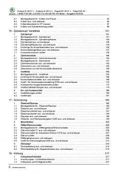 SKODA Octavia 2012-2020 4-Zyl. Dieselmotor TDI 90-184 PS Reparaturanleitung PDF