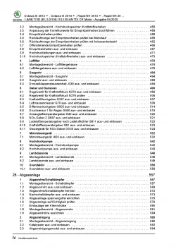 SKODA Octavia 5E (12-20) 1,6l 2,0l Dieselmotor TDI 90-184 PS Reparaturanleitung