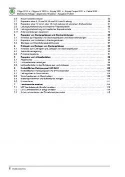 SKODA Octavia 5E (12-20) Allgemeine Infos Elektrische Anlage Reparaturanleitung