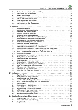 SKODA Octavia Typ 5E 2012-2020 4-Zyl. 1,5l Benzinmotor 150 PS Reparaturanleitung