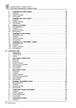 SKODA Octavia NN ab 2019 Karosserie Unfall Instandsetzung Reparaturanleitung PDF