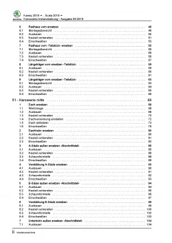 Skoda Scala NW ab 2019 Karosserie Unfall Instandsetzung Reparaturanleitung PDF