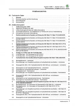 SKODA Superb II Typ 3T 2008-2015 Bremsanlagen Bremsen System Reparaturanleitung