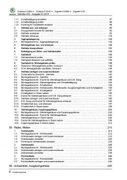 SKODA Superb (08-15) 5 Gang Schaltgetriebe 02S Kupplung Reparaturanleitung PDF