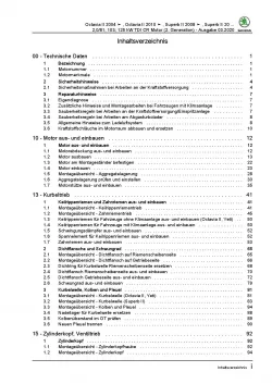 SKODA Superb 3T 2008-2015 4-Zyl. Dieselmotor 110-170 PS Reparaturanleitung PDF