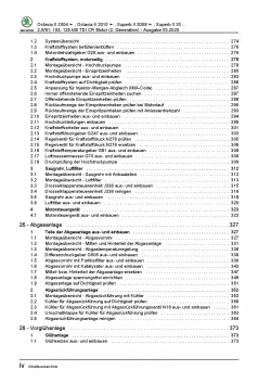 SKODA Superb 3T 2008-2015 4-Zyl. Dieselmotor 110-170 PS Reparaturanleitung PDF