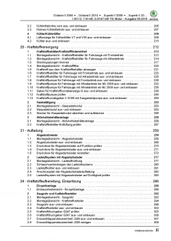 SKODA Superb II 3T 2008-2015 1,8l 2,0l Benzinmotor 152-200 PS Reparaturanleitung