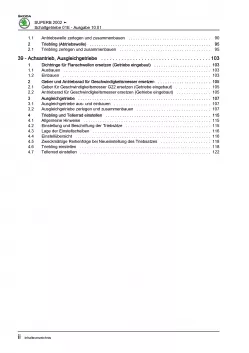 SKODA Superb I 3U (01-08) 6 Gang Schaltgetriebe Kupplung 01E Reparaturanleitung