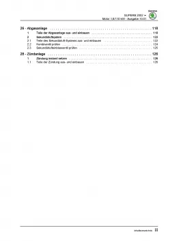 SKODA Superb 3U 2001-2008 4-Zyl. 1,8l Benzinmotor 150 PS Reparaturanleitung PDF