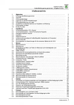 SKODA Superb 3V ab 2015 Instandhaltung Inspektion Wartung Reparaturanleitung PDF