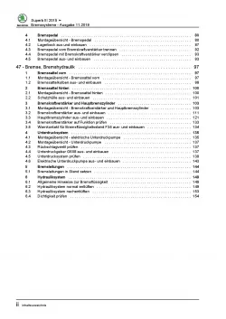 SKODA Superb Typ 3V ab 2015 Bremsanlagen Bremsen System Reparaturanleitung