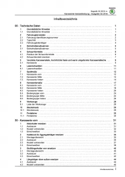 SKODA Superb 3V ab 2015 Karosserie Instandsetzung Unfall Reparaturanleitung PDF