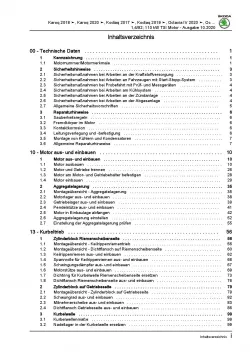 SKODA Superb Typ 3V ab 2015 4-Zyl. Benzinmotor 125-150 PS Reparaturanleitung PDF