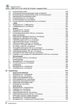 SKODA Superb 3V ab 2015 4-Zyl. Dieselmotor TDI 120-190 PS Reparaturanleitung PDF