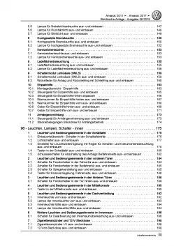 VW Amarok Typ 2H (10>) Elektrische Anlage Elektrik Systeme Reparaturanleitung