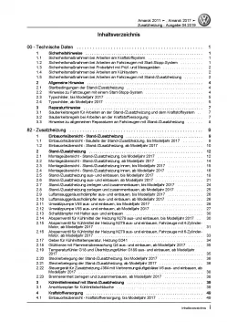 VW Amarok Typ 2H ab 2010 Standheizung Zusatzheizung Reparaturanleitung PDF