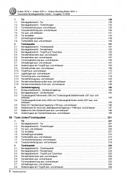 VW Arteon 3H ab 2020 Karosserie Montagearbeiten Außen Reparaturanleitung PDF