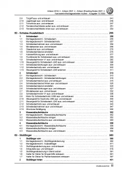 VW Arteon 3H ab 2020 Karosserie Montagearbeiten Außen Reparaturanleitung PDF