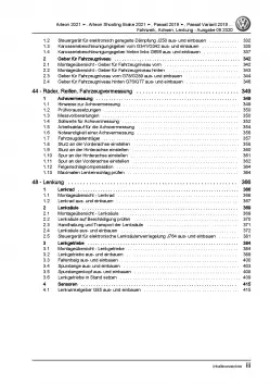 VW Arteon Typ 3H ab 2020 Fahrwerk Achsen Lenkung Reparaturanleitung PDF