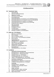 VW Beetle Cabrio 5C 2011-2016 1,4l Benzinmotor 160 PS Reparaturanleitung PDF