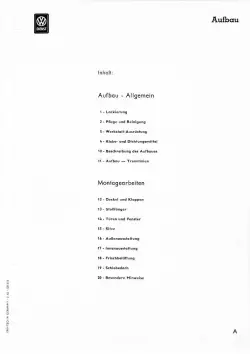 VW Transporter T1 (54-64) Karosseriearbeiten Innen Außen Reparaturanleitung PDF