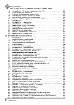 VW Transporter T6.1 ab 2019 2,0l Dieselmotor 90-204 PS TDI Reparaturanleitung