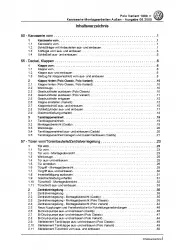 VW Caddy 9K 1995-2003 Karosserie Montagearbeiten Außen Reparaturanleitung PDF