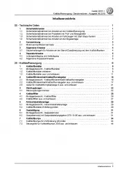 VW Caddy Typ SA ab 2015 Kraftstoffversorgung Benzinmotoren Reparaturanleitung