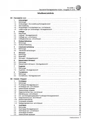 VW EOS Typ 1F 2006-2015 Karosserie Montagearbeiten Außen Reparaturanleitung PDF