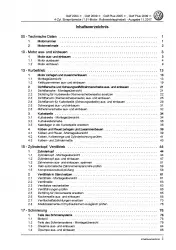 VW Golf 5 Typ 1K 2003-2008 4-Zyl. 1,6l Benzinmotor 102 PS Reparaturanleitung PDF