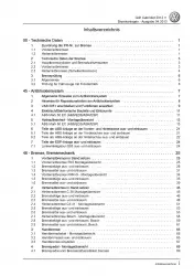 VW Golf 6 Cabriolet (11-16) Bremsanlagen Bremsen System Reparaturanleitung PDF