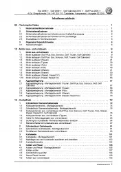 VW Golf 6 Cabrio (11-16) 4-Zyl. 1,4l Benzinmotor 140-180 PS Reparaturanleitung