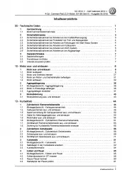 VW Golf 6 Cabriolet 4-Zyl. 1,6l Dieselmotor 136-177 PS Reparaturanleitung PDF