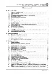 VW Golf 6 Variant (09-13) 6 Gang Automatikgetriebe 09G Reparaturanleitung PDF