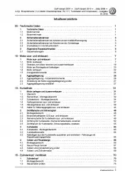 VW Golf 6 Variant 2009-2013 1,4l Benzinmotor 140-170 PS Reparaturanleitung PDF