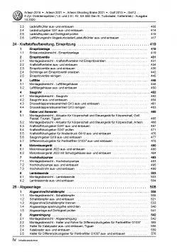 VW Golf 8 Typ CD ab 2019 1,8l 2,0l Benzinmotor 179-290 PS Reparaturanleitung PDF