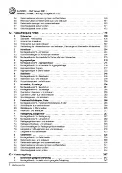 VW Golf 8 Typ CG5 ab 2020 Fahrwerk Achsen Lenkung Reparaturanleitung