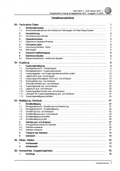 VW Golf 8 CG5 ab 2020 6 Gang Schaltgetriebe Kupplung 0C9 Reparaturanleitung PDF